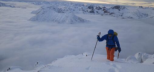 Ryan near the summit of Abernathy just before sunset Saturday