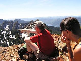 HJ pointing out the peaks