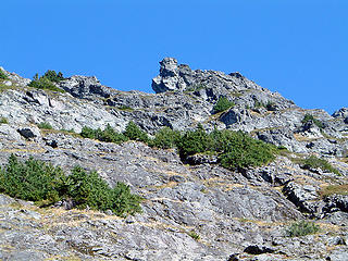Wht. Chuck Mtn. ridge as seen while descending along the W face.