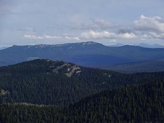 Monumental Buttes, where I hiked earlier, from Lookout Mtn. The peaks barely visible on the right are Black Mtn and East and West Sisters in the Mallard-Larkins.