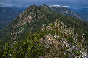 Seen from the west above Merritt Lake.