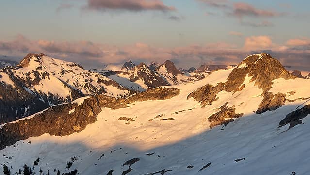 Snowking summit sunset