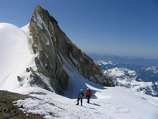 Arriving at the edge of Sherman Crater (10,660 ft)