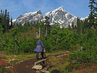 HIker in Upper Schriebers