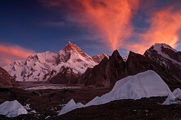 Masherbrum (25,660ft), the world's 22nd highest peak. Karakorams, Pakistan (July 20, 2013)
