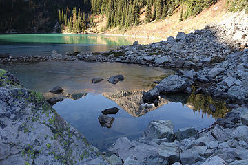 Black peak reflected