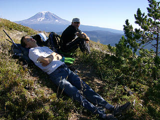 The boyz relax in the shade