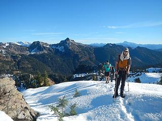 near the summit