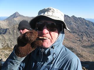 roy enjoys one of the summit cookies iron brought