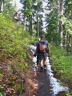 Early Season Snow on Trail 10-12-08