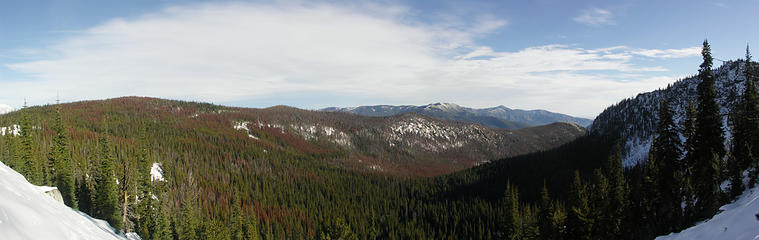 Near Klone looking back at a section of the ridge route