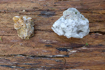 Crystals at the Green Ridge lake campsite