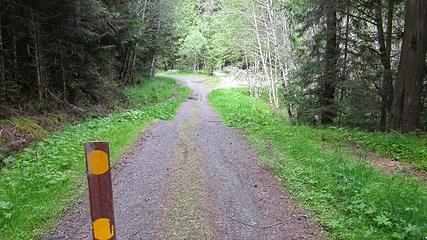 parking area from above road slump