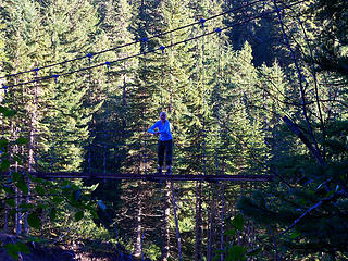 BC on footbridge.