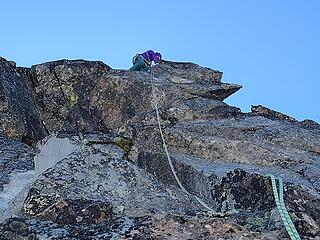 Rapping down Spire Point