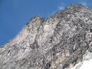 The imposing South Face of Inspiration Peak.