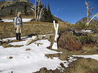 and all of these had the number 4. Found at the low saddle between Freedom and Navaho