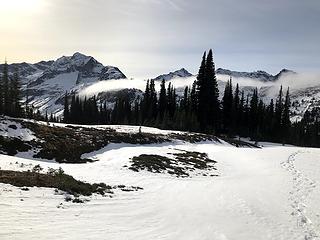 approaching cloudy pass