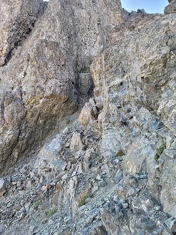 part of traverse nearest the gully