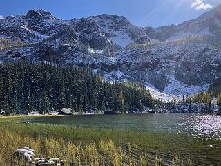 Cutthroat Lake after an early fall snowstorm