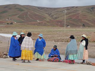 Bolivian Women In Traditional Dress