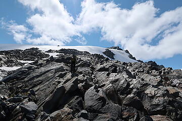 fun terrain climbing towards the upper Moth