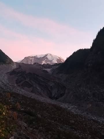 Carbon Glacier at dusk