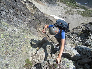 Jake topping out on the class 4 step