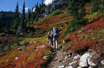 Maple Pass hikers