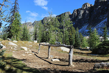 hitch rail at cathedral lake