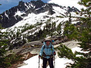 Clara with McClellan Peak