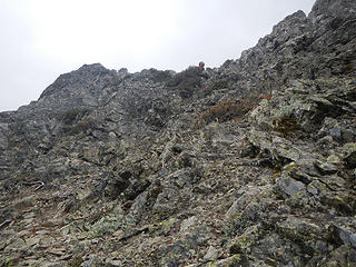 Matt above on the summit