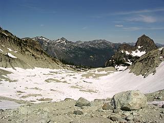 Checking out the terminal moraine debris field.