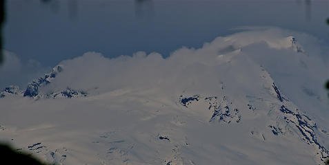 Mount baker with weather moving in