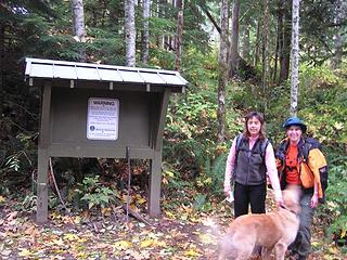 Faithful friends heading to Mailbox - one has to ask why?