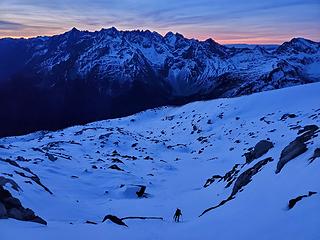 Climbing the gully