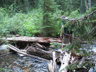 B-Dog's amazing creek double-cross.