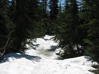 approaching Red pond