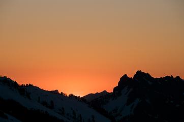 Final sunset glow from La Bohn Lakes