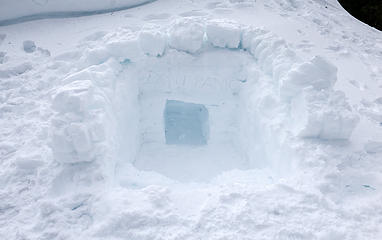 A start on a snow cave