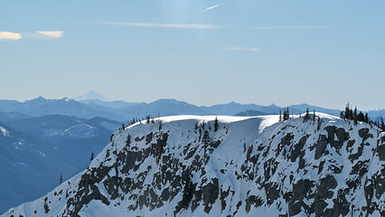 Summit of Iron in foreground with Mt. Hood peeking behind