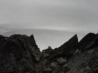 Tent below at Klawatti col