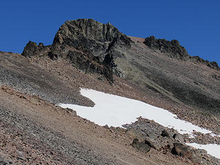 Rising traverse to the notch.