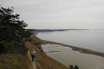 From the bluff looking down at the lagoon and over towards Fort Casey