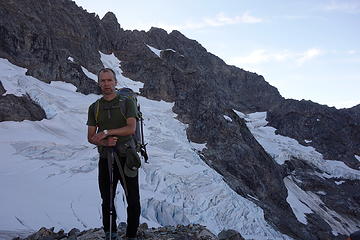 14. Philip in front of the glacier (we still had not yet set foot on it)