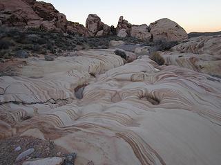 Rock lines and water pockets