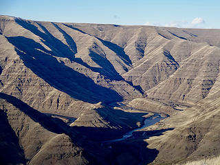 The Grande Ronde River below.