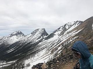 Looking back at the day before from Shellrock Pass.