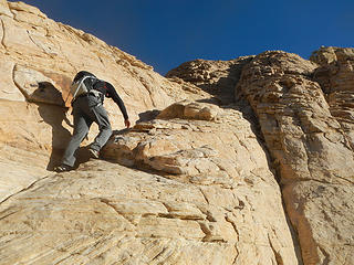 below chimney and rib