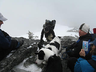 Relaxing on the summit